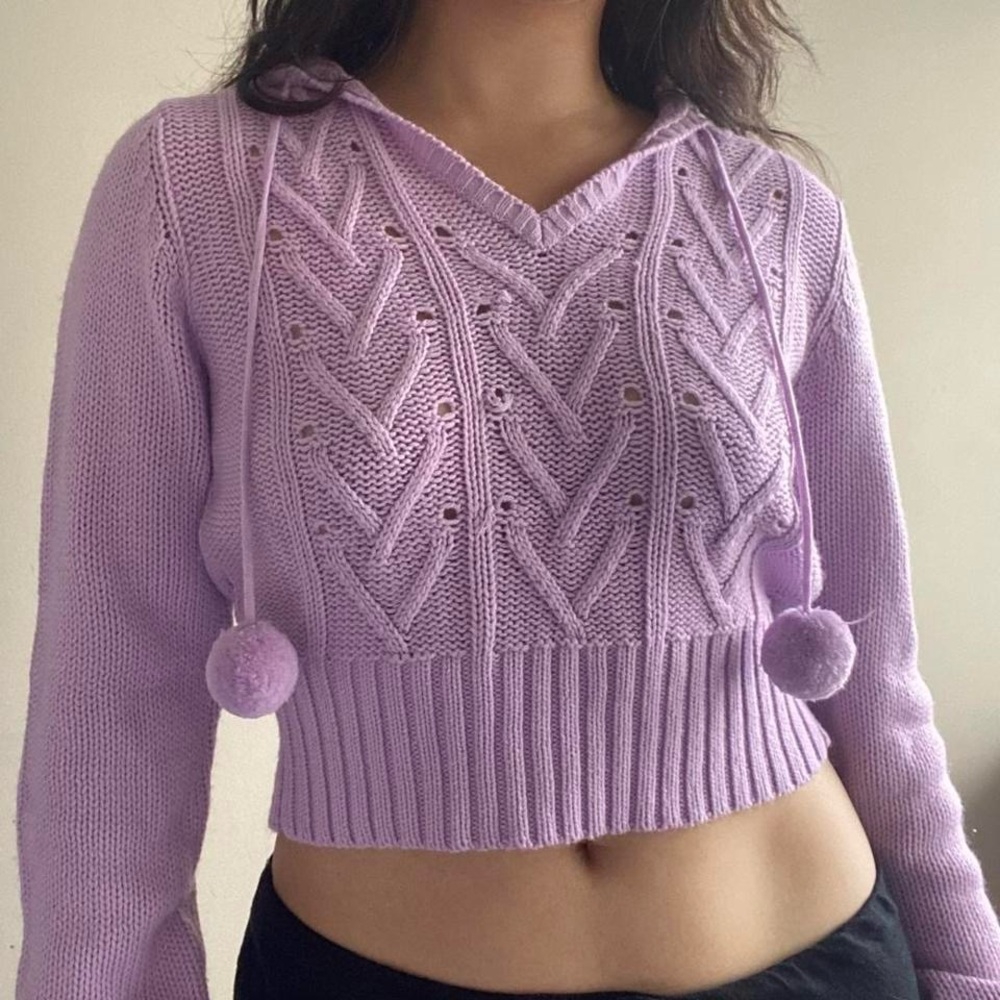 vintage y2k knit hoodie